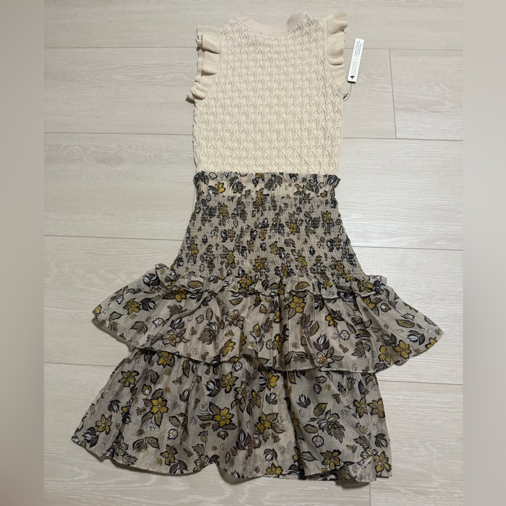 Anthropologie Current Air Ruffle Crewneck Mini Sweater Dress - Picture 10 of 10
